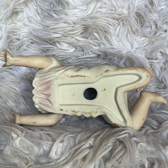 Large Vintage Bisque Porcelain Piano Babies Baby Girl 10” - Picture 6 of 6